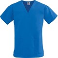 ComfortEase™ Ladies Two-pockets V-neck Scrub Tops, Royal Blue, 5XL