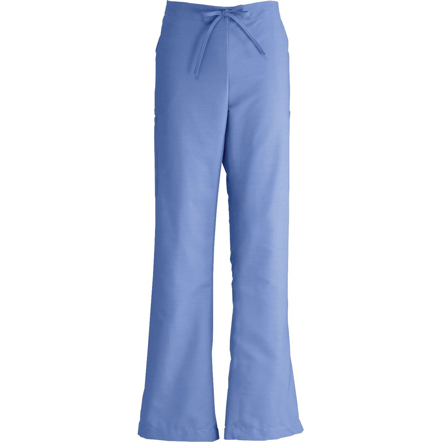 ComfortEase™ Ladies Drawstring and Elastic Waist Cargo Scrub Pants, Ceil Blue, Medium, Reg Length