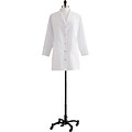 Medline Ladies Staff Length Classic Lab Coats, White, 30 Size