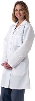 Medline Ladies Full Length Lab Coats, White, Small