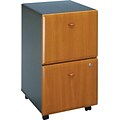 Bush Business Furniture Cubix Collection in Natural Cherry Finish; 2-Drawer File, Ready to Assemble