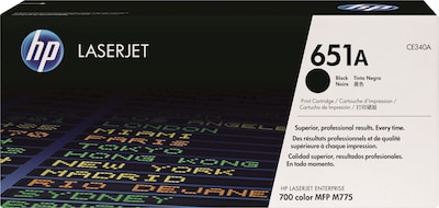 HP 651A Black Standard Yield Toner Cartridge  (CE340A)