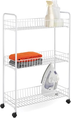 Honey Can Do 3-Tier Laundry Cart, White (CRT-01149)