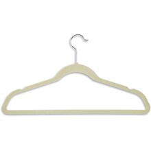 Honey Can Do 20 Pack Velvet Touch Suit Hanger, Ivory, 20/Pack