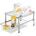 Honey-Can-Do 11 x 14.75 Adjustable Shelf with Under Cabinet Organizer, Chrome (SHF-01867)