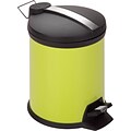 Honey Can Do 1.3 gal. Plastic Step Trash Can; Green