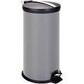 Honey Can Do 7.9 gal. Plastic Step Trash Can, Gray