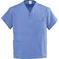 Angelstat® Unisex Two-pockets V-neck Reversible Scrub Tops; Ceil Blue, Angelica Color-coding, XL