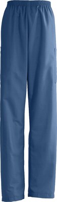 AngelStat® Unisex Elastic Cargo Scrub Pants, Navy Blue, Large, Medium Length