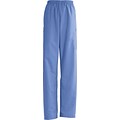 AngelStat® Unisex Elastic Cargo Scrub Pants, Ceil Blue, Large, Long Length