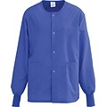 AngelStat® Unisex Two-pockets Snap-front Warm-up Scrub Jackets, Regal Purple, XL