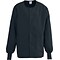 Medline ComfortEase Unisex Two-pockets Warm-up Scrub Jackets, Black, Medium