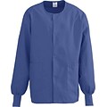 ComfortEase™ Unisex Two-pockets Warm-up Scrub Jackets, Mariner Blue, Small