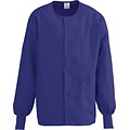 ComfortEase™ Unisex Two-pockets Warm-up Scrub Jackets, Rich Purple, Large