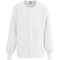 Medline ComfortEase Unisex Two-pockets Warm-up Scrub Jackets, White, Large