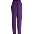 ComfortEase™ Ladies Elastic Scrub Pants; Eggplant, Small, Regular Length