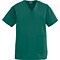 Medline AngelStat Ladies Two-pockets V-neck Scrub Tops, Hunter Green, Large