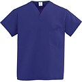 ComfortEase™ Unisex One-pocket V-neck Reversible Scrub Tops, Purple, Medline Color-coding, Small