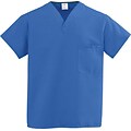 ComfortEase™ Unisex One-pocket V-neck Reversible Scrub Tops, Royal Blue, Medline Color-coding, XL