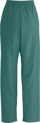 ComfortEase™ Unisex Elastic Cargo Scrub Pants, Evergreen, XS, Medium Length