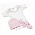 Medline Infant Cap/Booties Sets, Pink, Dozen