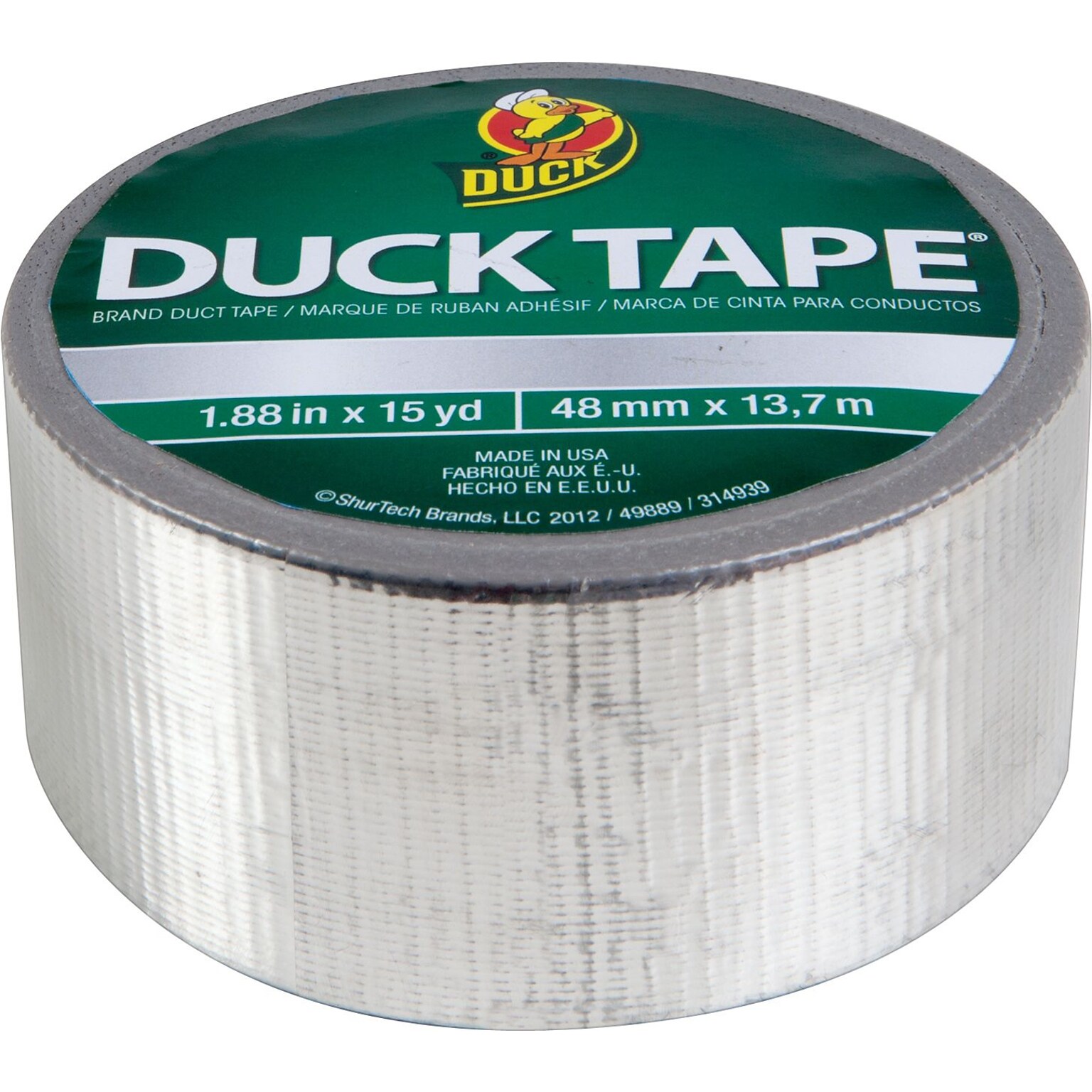 Duck® Brand Fun Duct Tape, Chrome, 1.88 x 10 Yards