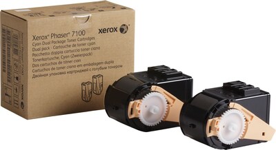 Xerox 106R02602 Cyan Standard Yield Toner Cartridge, Prints Up to 4,500 Pages, 2/Pack (XER106R02602)