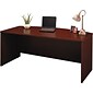 Bush Business Furniture Westfield 72"W Bow Front Desk, Mahogany (WC36746)