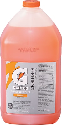 Gatorade® 6 Gal Yield Liquid Concentrate Energy Drink, 1 Gal Jug, Orange, 4/Carton