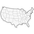 ChenilleKraft 2-Sided USA Map Whiteboard