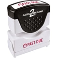 Accu-Stamp2® One-Color Pre-Inked Shutter Message Stamp, PAST DUE, 1/2 x 1-5/8 Impression, Red Ink (035571)