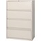 Lorell Receding Lateral File with Roll Out Shelves, Putty, 36