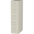 Lorell Commercial Grade Vertical File Cabinet, Putty, 5 x File Drawer(s)