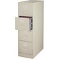 Lorell 4-Drawer Vertical File Cabinet, Legal Size, Lockable, 54.6"H x 20.5"W x 26.5"D, Putty (LLR60197)