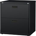 Lorell Lateral File, Black, 30 x 18.6 x 28.1