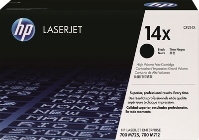 HP 14X Black High Yield Toner Cartridge, Prints Up to 17,500 Pages (CF214X)