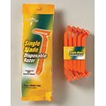 Medline Single Blade Facial Razors, Orange, 500/Pack