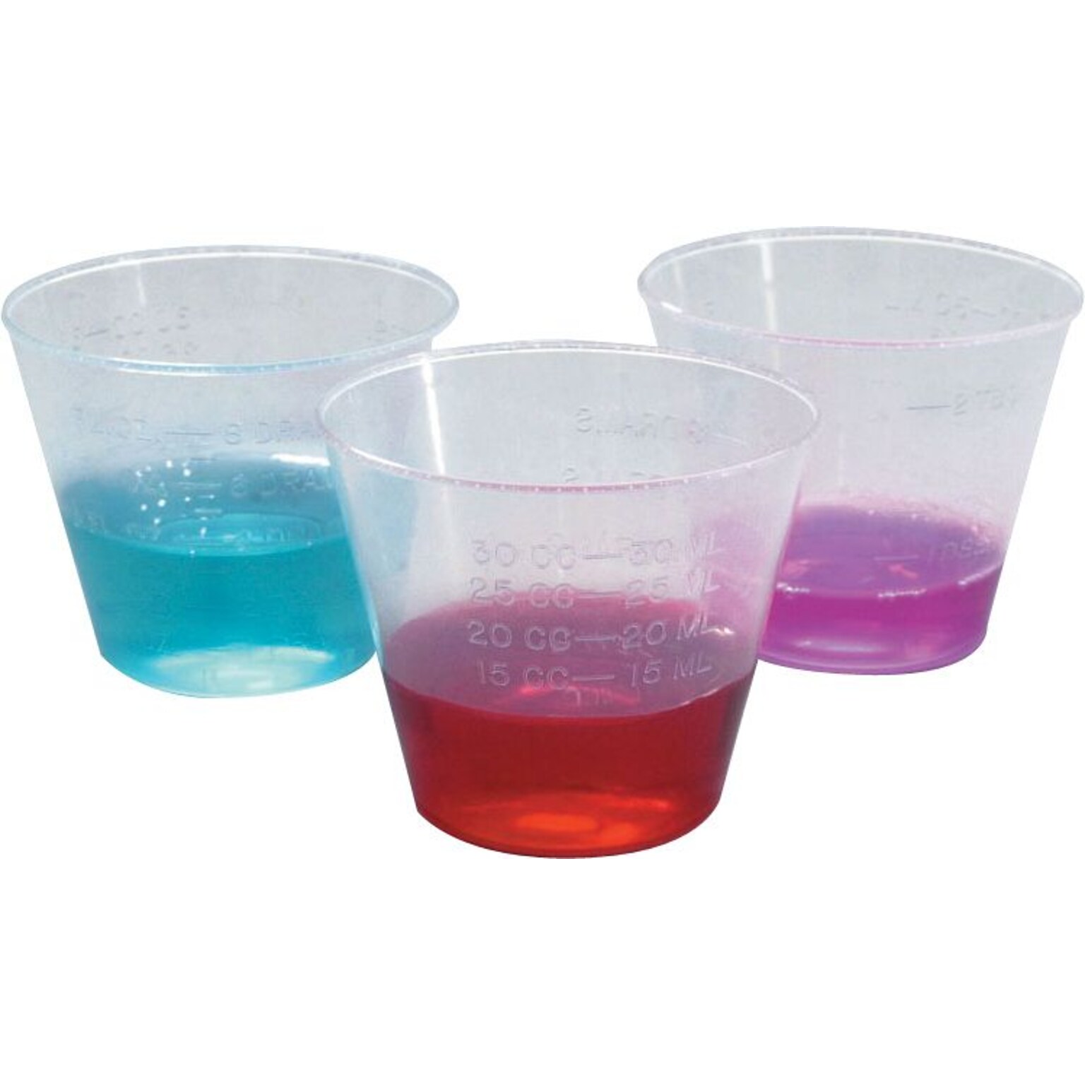 Medline Non-Sterile Graduated 1 oz., Plastic Medicine Cups, Clear, 100/Pack (DYND80000H)