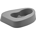 Medline Durafit Counter Bedpans, Graphite, 15 L x 12 W x 3 1/2 H, 20/Pack