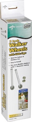 Medline Walker Replacement Caster Wheel, 3 Size, 2/Set