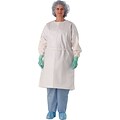Medline Isolation Gowns with Elastic Wrist Bands, White, Xl, Elastic Wrist, 50/Pack