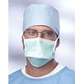 Medline Anti-fog Chamber-Style Surgical Face Masks with Foam Strip; Green; 300/Pack