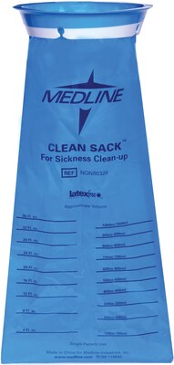 Medline Emesis Bags, Blue, 36 oz, 144/Pack