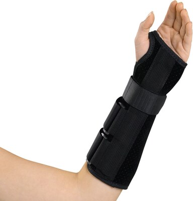Medline Deluxe Wrist and Forearm Splints, Medium, Left Hand, Each