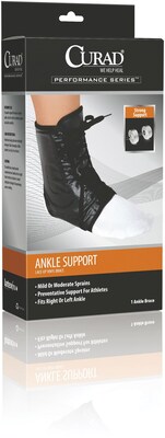 Curad® Lace-up Ankle Splints; Large, Retail Packaging, 4/Pack