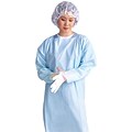 Thumbs Up® Polyethylene Isolation Gowns, Blue, XL, Thumb Loop Wrist, 75/Pack, 15/Box