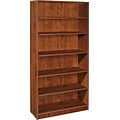 Lorell Essentials Bookcase, Cherry, 36 x 12.5 x 72