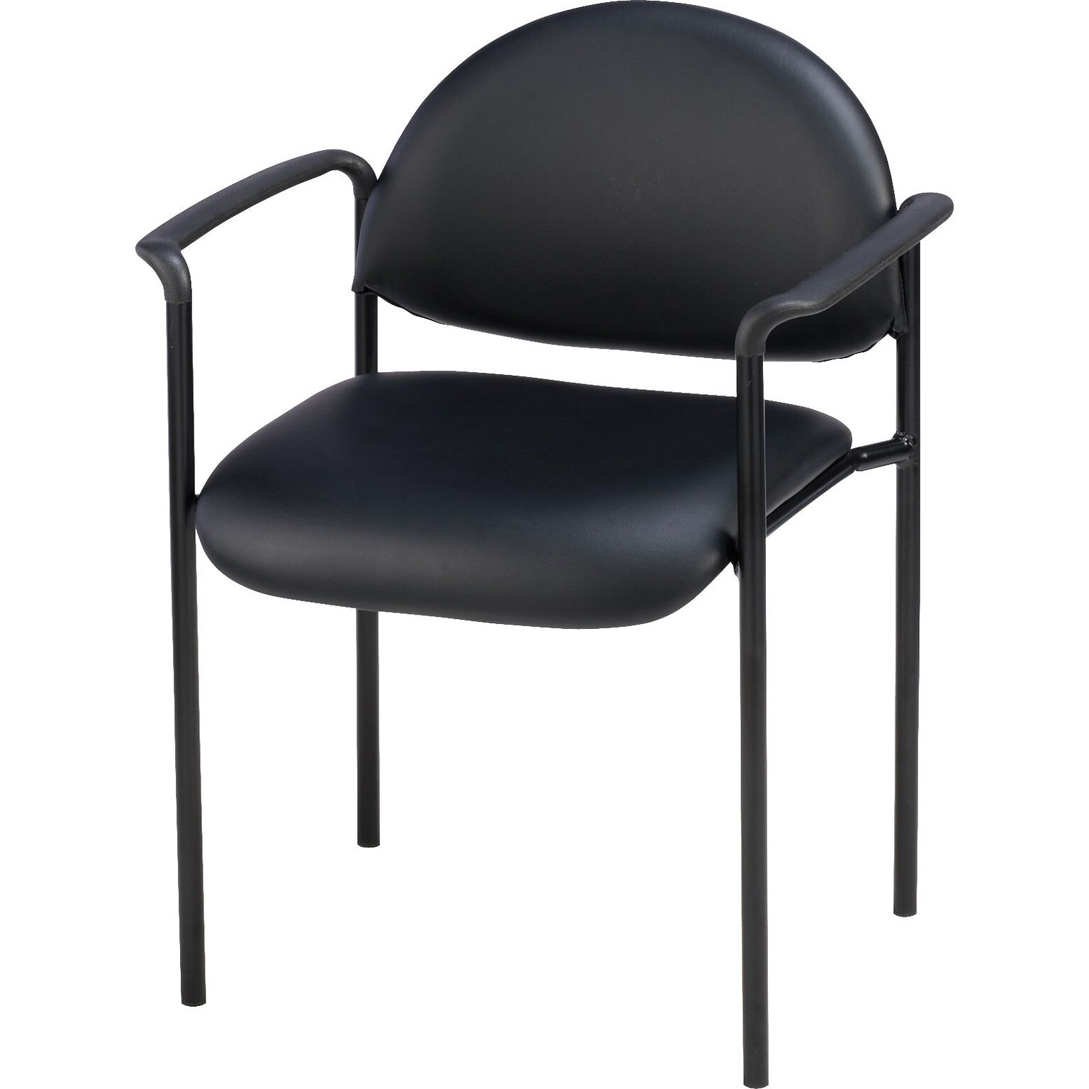 Lorell Vinyl Reception Guest Chair, Black (LLR69507)