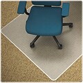 Lorell Carpet Chair Mat with Lip, 45 x 53, Low-Pile, Clear (LLR82820)