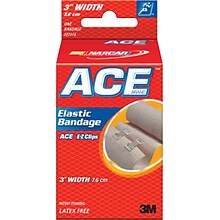 Ace Elastic Bandage with E-Z Clips, 3W (207314)
